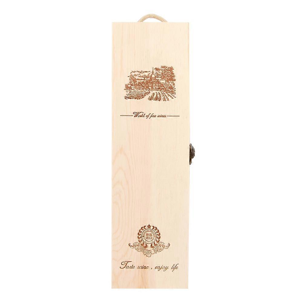 Single Bottle Wine Storage, Portable Wine Gift Container with Delicate Texture Design, Vintage Wooden Wine Box for Practical and Gift-Ready Occasions