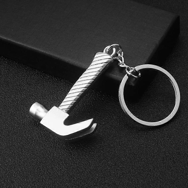 10 PCS Tool Metal Keychain Car Key Ring Pendant, Colour: H-394 Unilateral Pattern Hammer H-394 Unilateral Pattern Hammer 