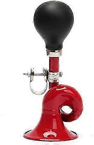 ビンテージピエロホーン、キッズバイクホーン、クラシックビンテージメタルツイストスピーカーサイレンサイレンカタツムリエアホーン車両自転車ゴルフカート用、赤