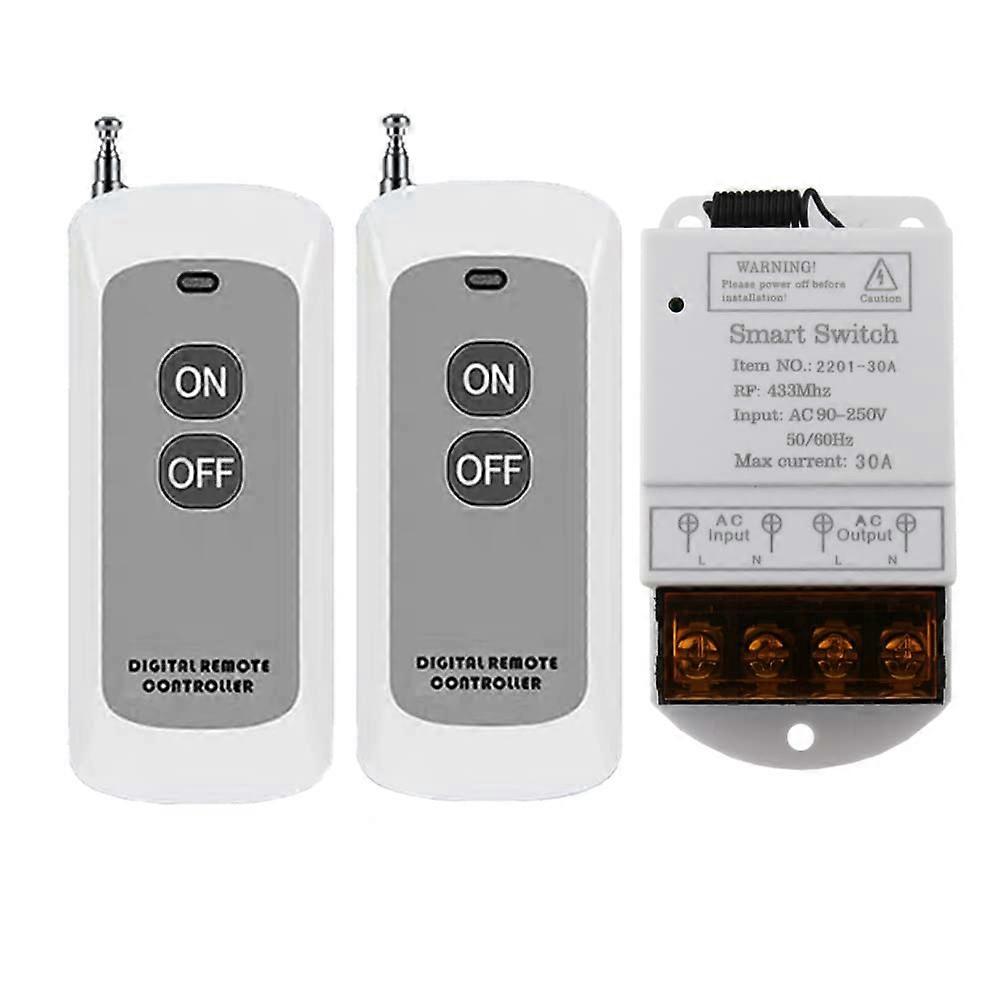 433MHZ Wireless Remote Switch AC 110V/120V/220V/ 30A 1CH Relay