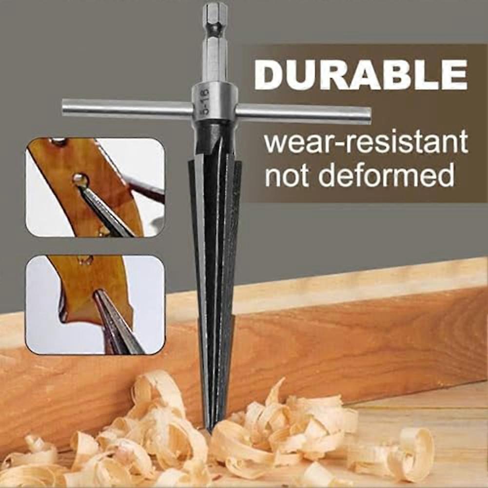 1Set DurableConvenient silver Drill 5-16mm Hand Reamer Tool