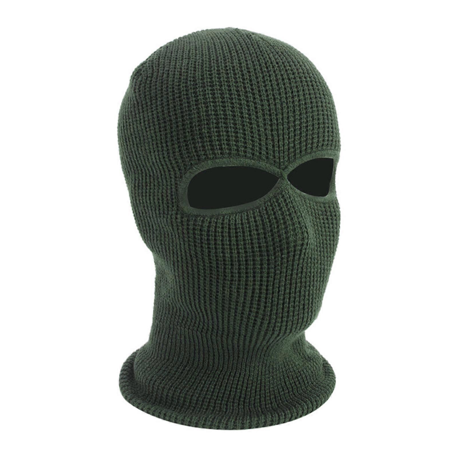 2 Delikli Örme Tam Yüz Örtüsü Şapka Yün Hood Kayak Bisiklet Yürüyüş Koruma Için Kış Sıcak Kask Eşarp Maske Bere Lacivert