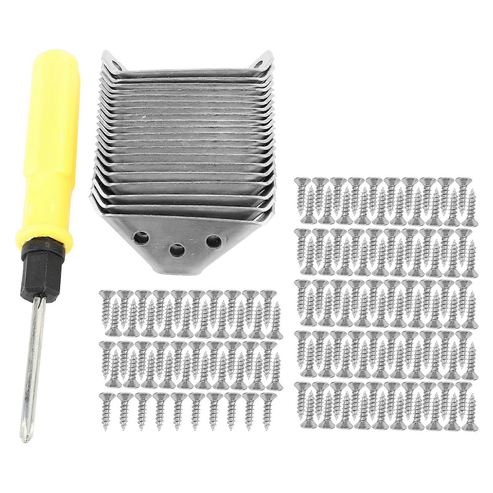 20 Pcs Furniture Corner Connector Stainless Steel Angle Joint Fastener Cabinet Shelf Corner Brace