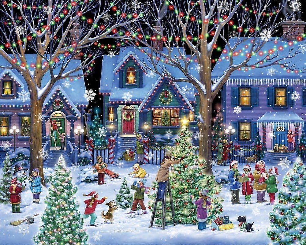 Christmas Cheer Jigsaw Puzzle 300/500/1000 elementów Format Świąteczne puzzle dla dorosłych i rodzin - w pełni zazębiające się i losowo ukształtowane elementy