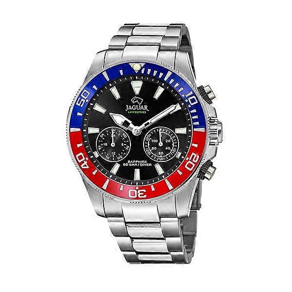 Jaguar Men's Hybrid Smartwatch - Model J888/4, Stainless Steel, Black Dial, Pepsi Bezel