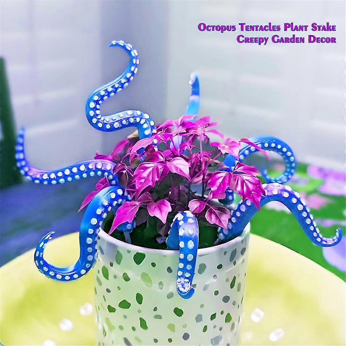7PCS Sea Octopus Tentacle Plant Stake Garden Stakes A
