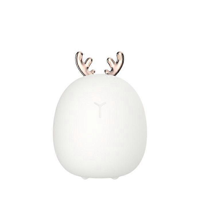 Soft Silicone LED Night Light for Kids and Babies with Dimmable Lighting and USB Rechargeable Deer and Rabbit Design Ideal Gift for Bedroom