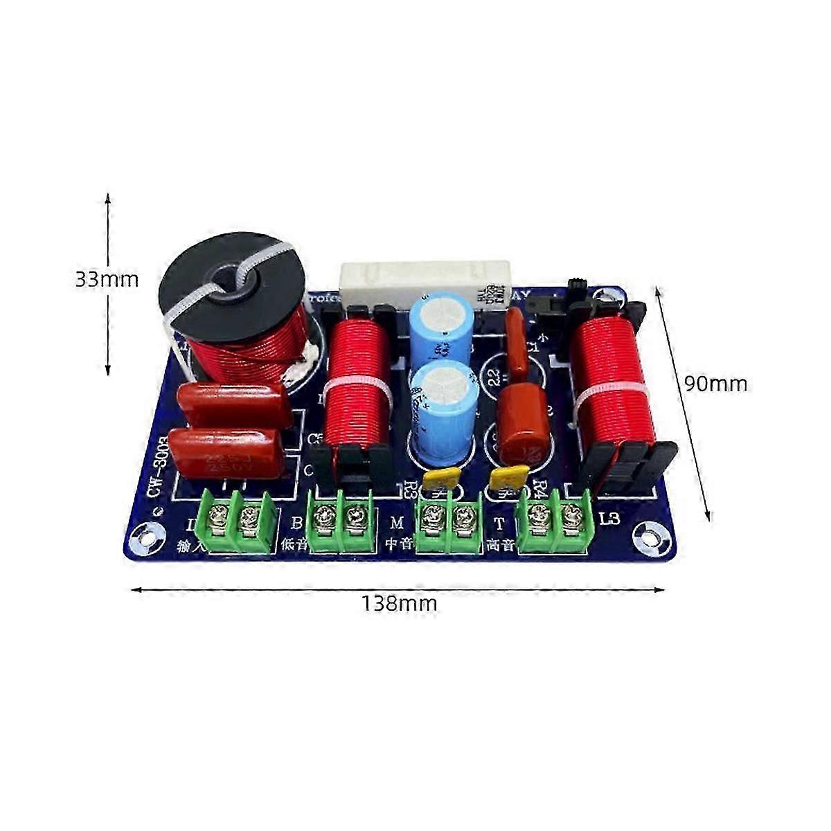 3 Way Frequency Divider HiFi Crossover Audiophile Home Theater High Middle and Low Speakers Retrof