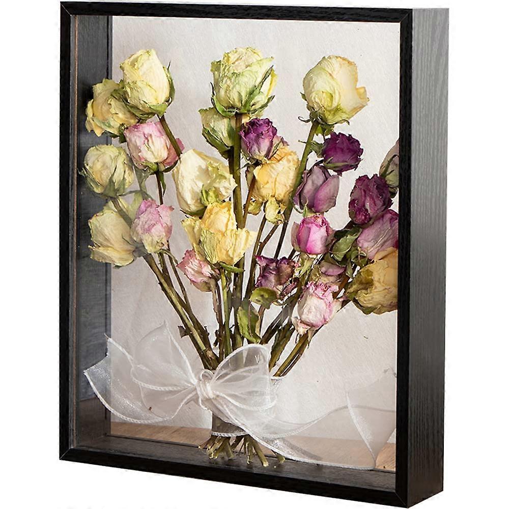 Wooden Dried Flower Decorative Floating Photo Frame Display Stand 8x10