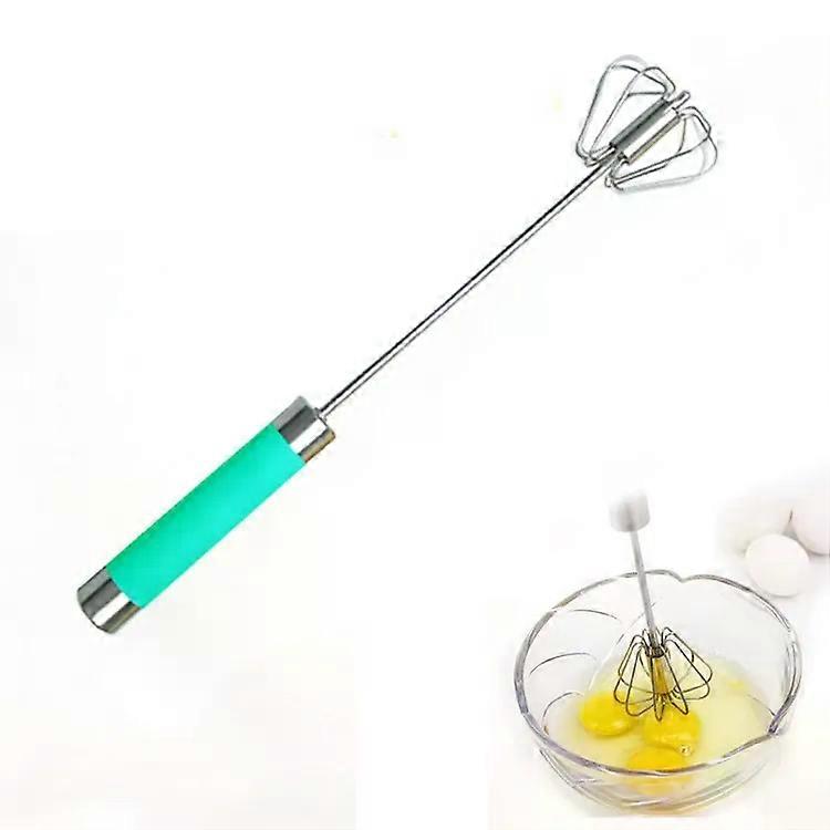 Stainless Steel Rotary Egg Beater-Semi-Automatic,30cm,Random Color
