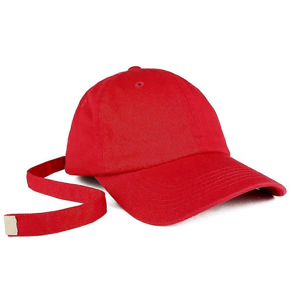 Long Tail Strap Adjustable Unstructured Dad Hat One Size Fits Most Back Strap Casual Cap