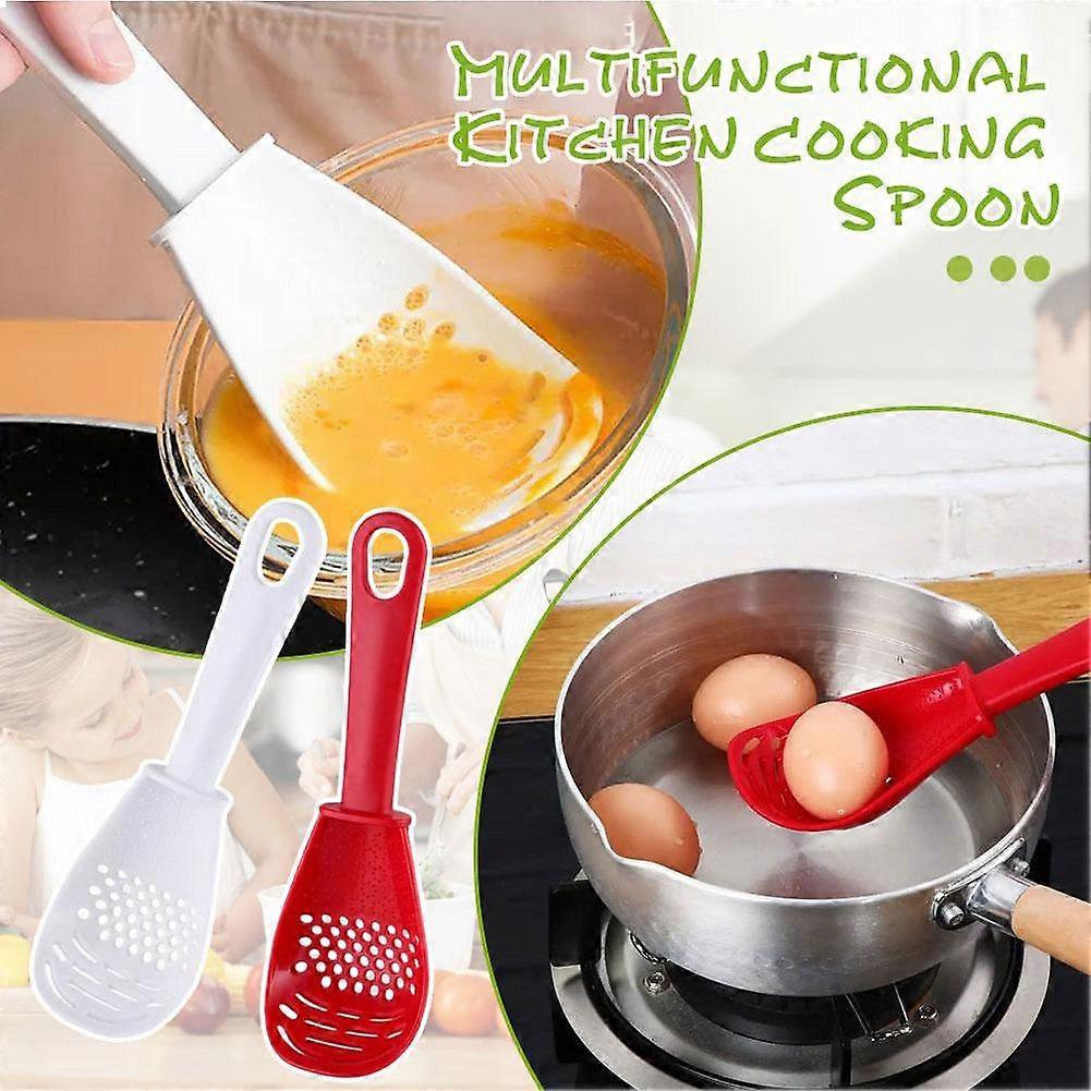 Multifunctional cooking spoon kitchen ginger and garlic mashed grinder draining