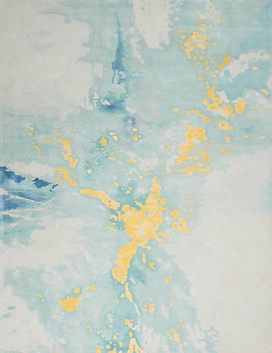 Nourison Prismatic Seafoam 金色 PRS26 地毯 - 多色 - 粉彩