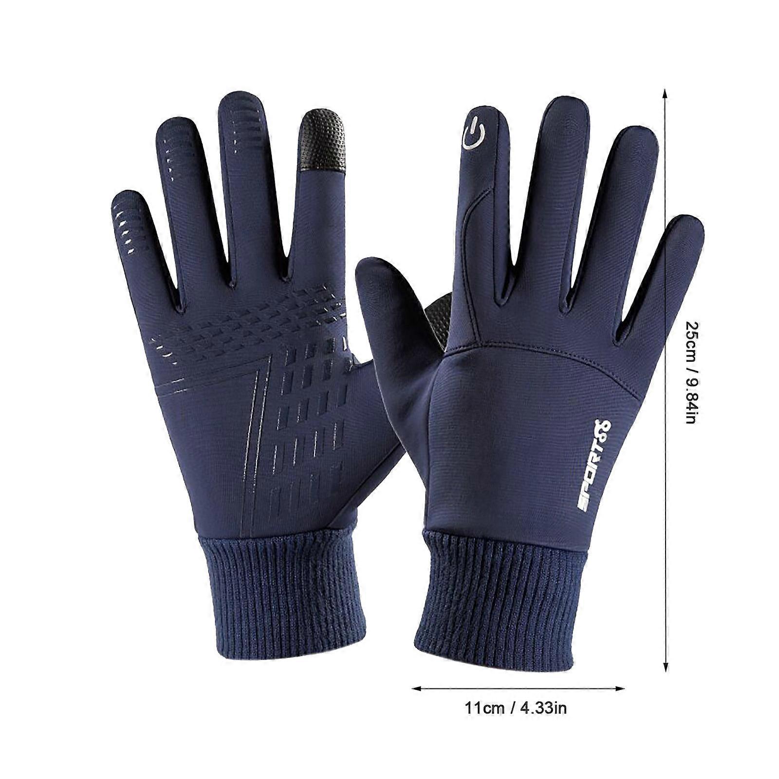 Tou Screen Winter With Velvet Skidproof Climbing Winter Warm Glove Foldable