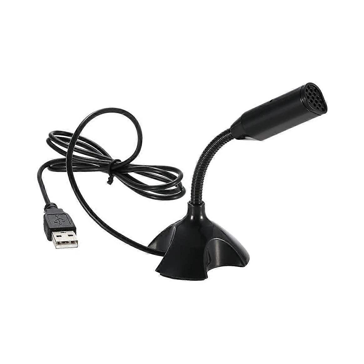 USB Speech Recording Microphone Adjustable Laptop Microphone Stand Mic with Holder for Desktop PC Recording