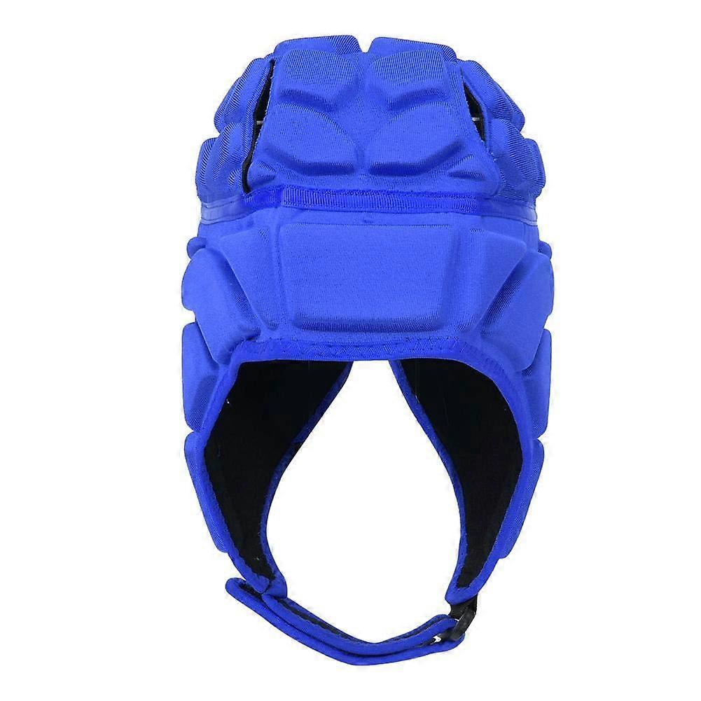 Casque de rugby, casque de protection à coque souple pour réduire les collisions par impact, adolescent, adulte (S/M/L/XL) (Blue L)