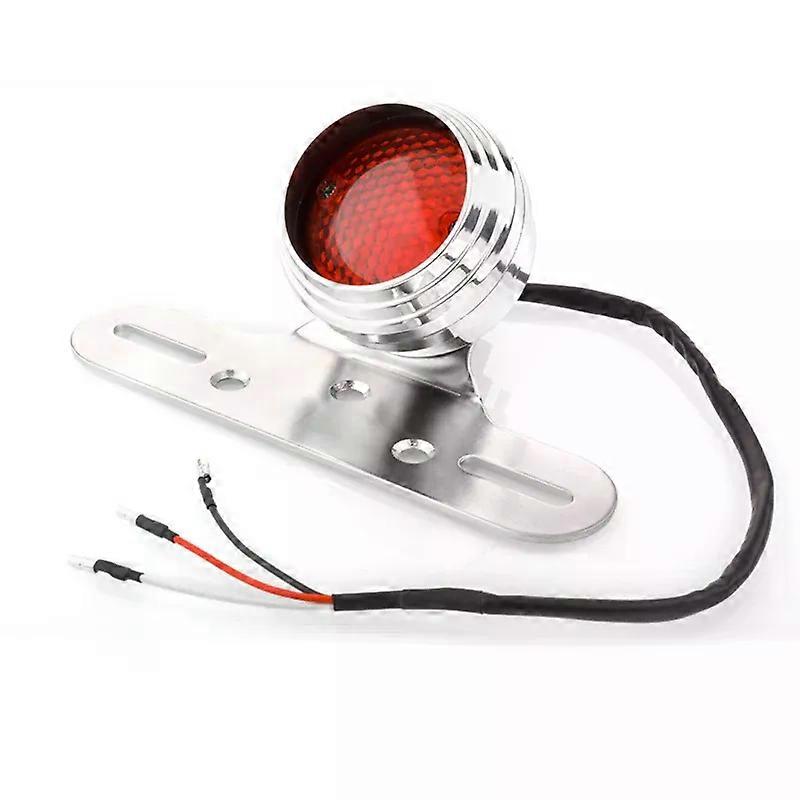 Motorcycle Tail Light Brake Light with License Plate Bracket Integrated Running Lamp Universal LED Tail Lamp with Bracket