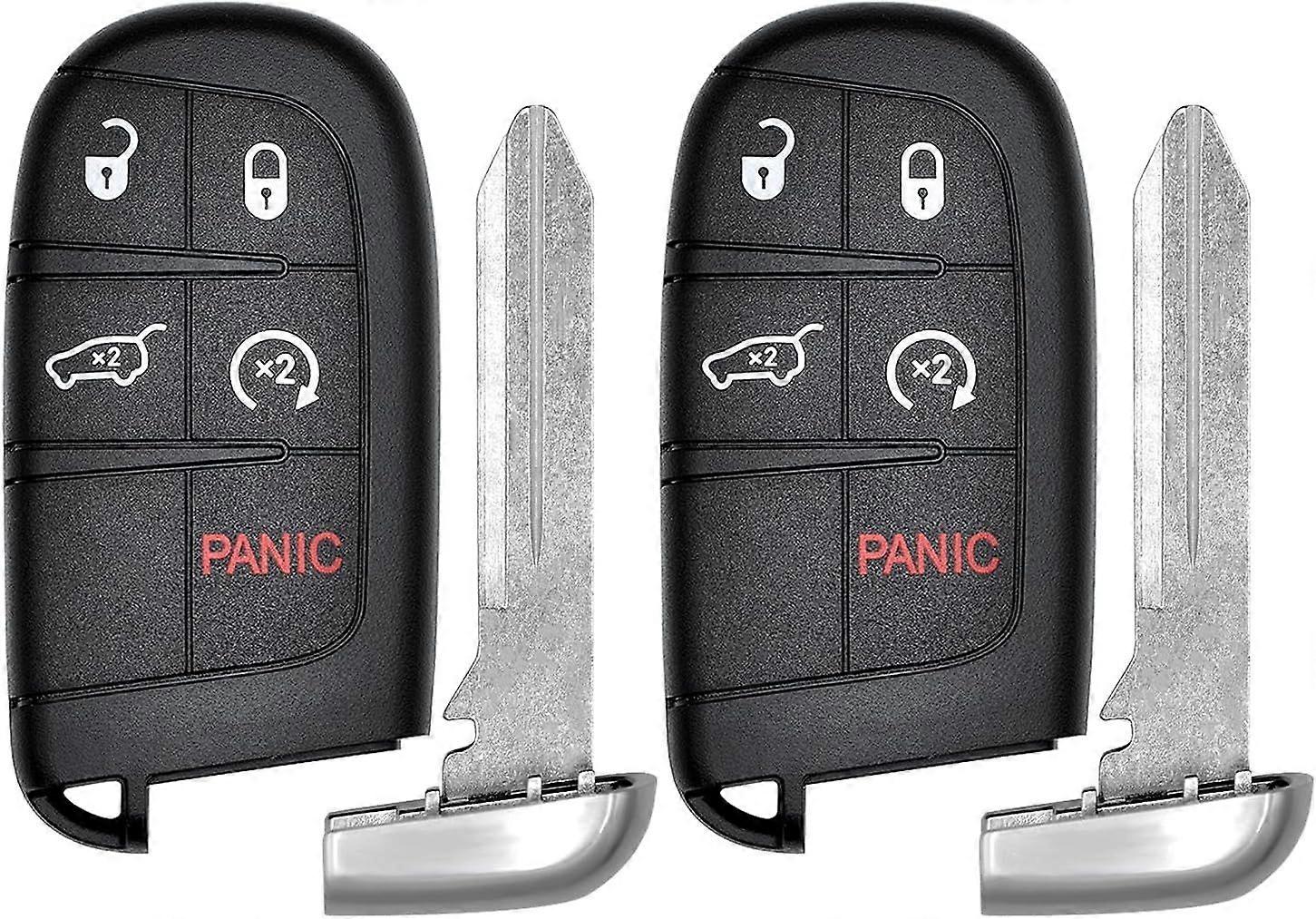 5-Button Key Fob Replacement for 2014-2022 Jeep Grand Cherokee, 433 MHz, Plastic