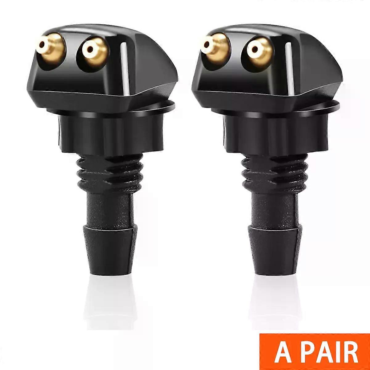 A pair Car Windshield Spray Nozzle Windshield Washer Nozzle, Windshield Wiper Nozzle Dual Hole Design Suitable compatible for Most Cars