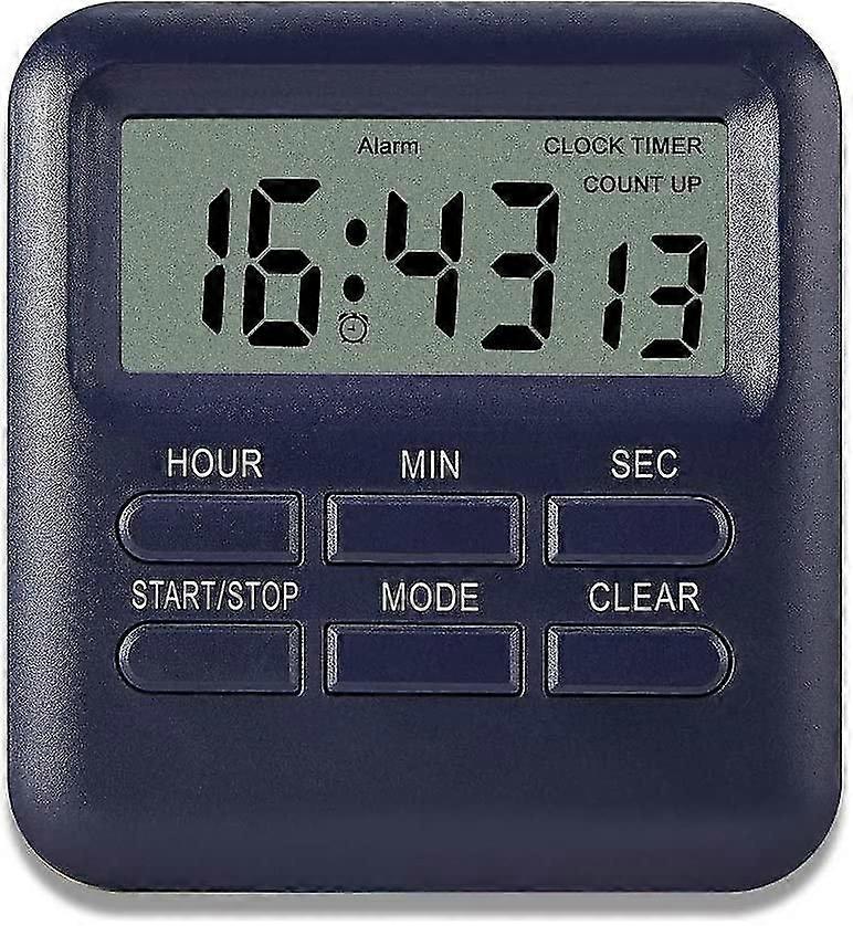 Digital Timer with 3 in 1 Clock/Alarm Clock Function, Magnetic Kitchen Timer, Countdown Stopwatch Ti