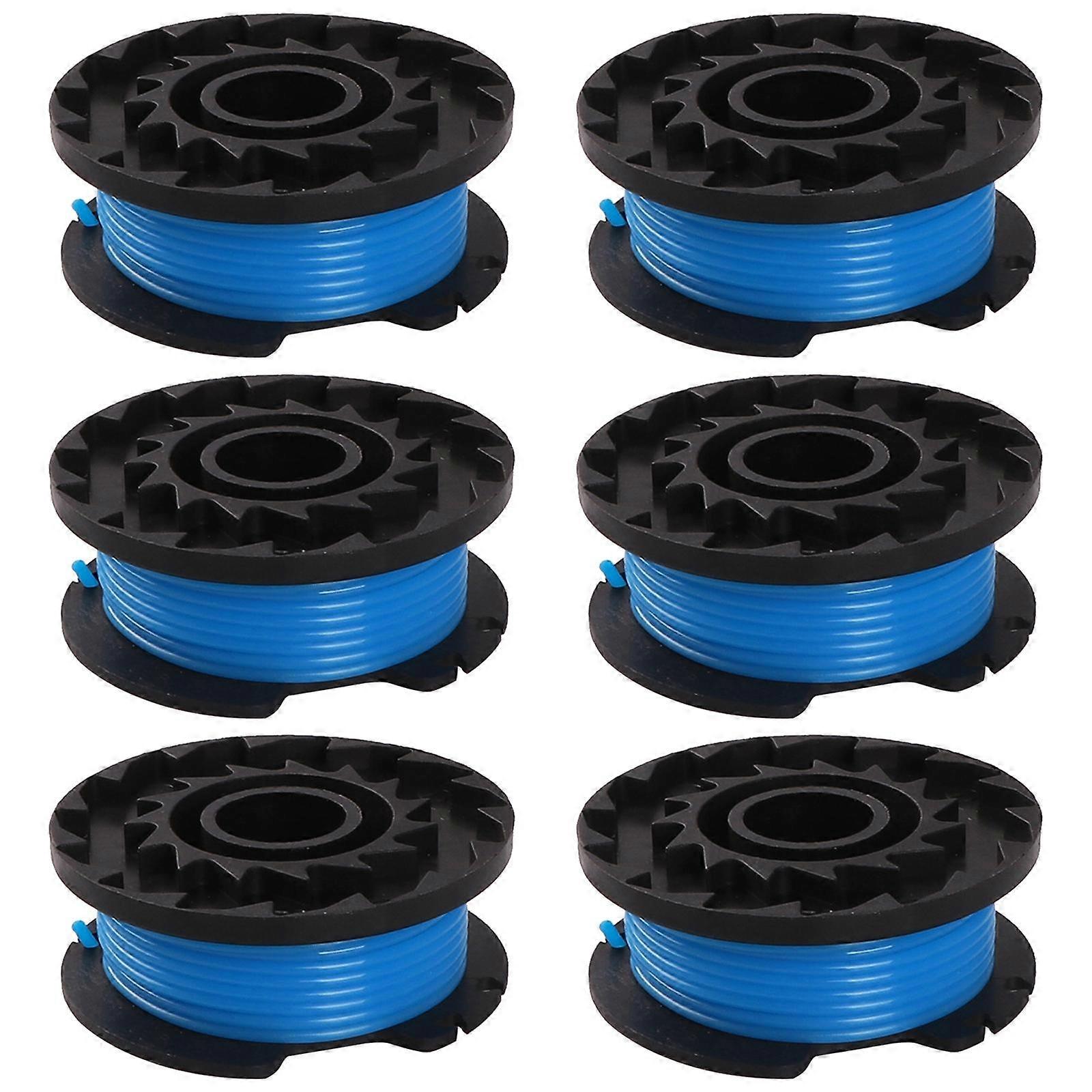 6x String Trimmer Line Spool Nylon+Glass Fiber for Greenworks .065 Garden