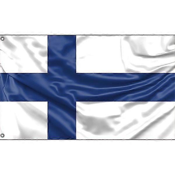 Flag of Finland, Unique Design, 3x5 Ft / 90x150 cm4x6Ft/120x180 cm, TTQ113