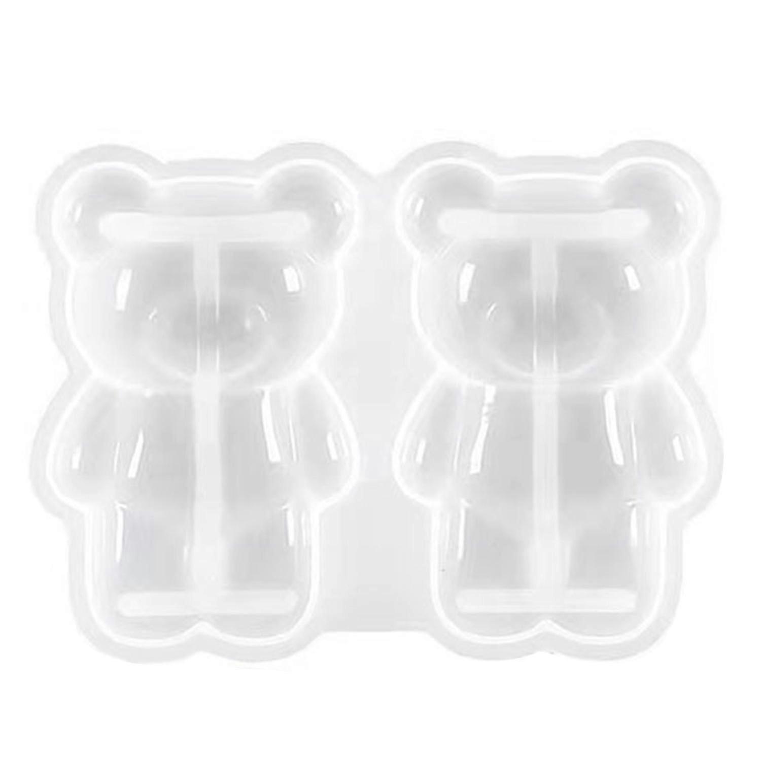 Casting Mold Decorative Easy to Clean Non-stick DIY Bear Shape Epoxy Resin Mold for Cake Shop BoSaiD