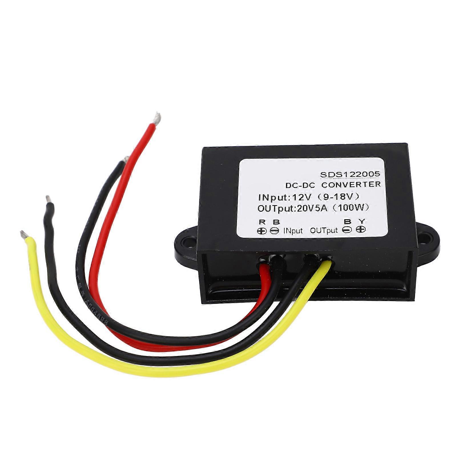 DC Boost Module High Efficiency Voltage Converter Module with Plastic Housing 12V to 20V 5A