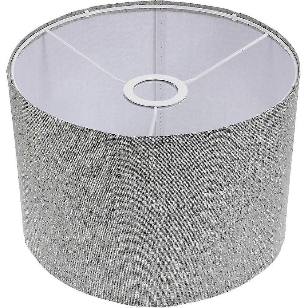 Stylish Grey Linen Drum Lampshade Replacement for Table and Floor Lamps - Modern Home Decor