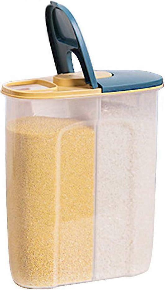 2 In1 Storage Jars Airtight With Lid Storage Box Can Containers-Blue