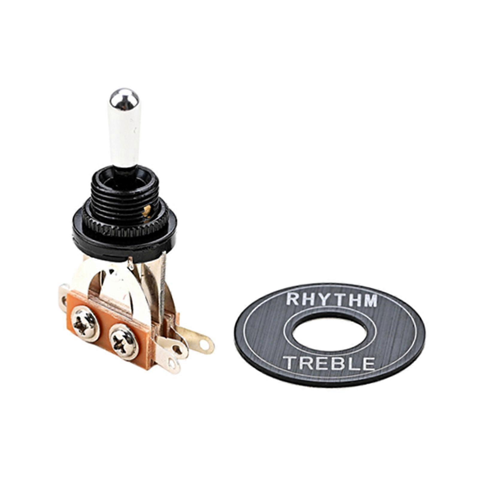 3 Way Toggle Switch Guitar Pickup Selector Switch Electric Guitar Part Exquisite-Pickup Selector Switch Washer-Ring