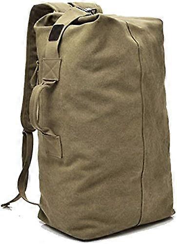 Military Duffel Bag Top Load Double Strap Canvas Backpack Army Travel Big Size, Travel Climbing Bag