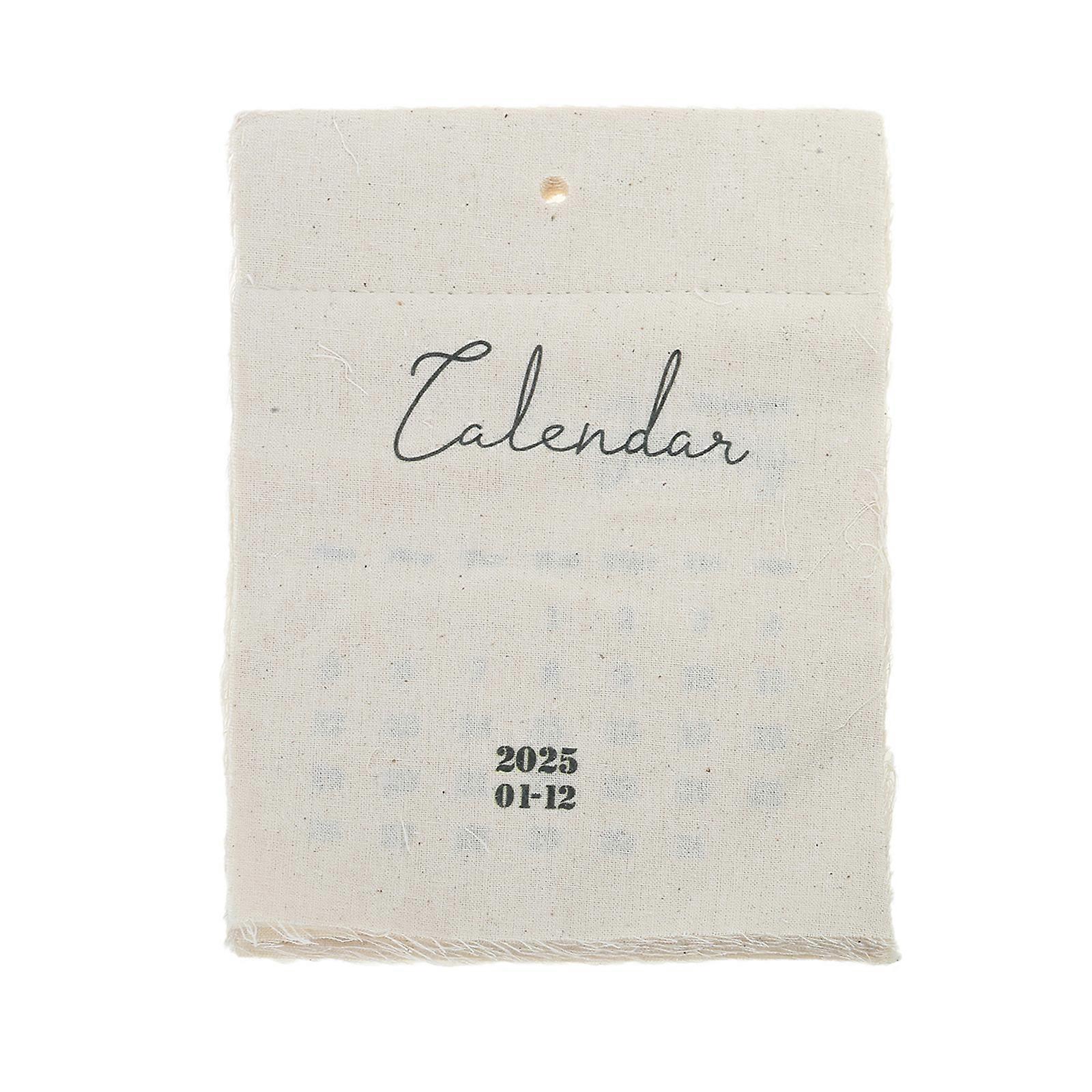 Artistic 2025 Yearly Cloth Calendar Multifunctional Fabric Advents Calendar 2025 Clear Date Display for Wall or Desk