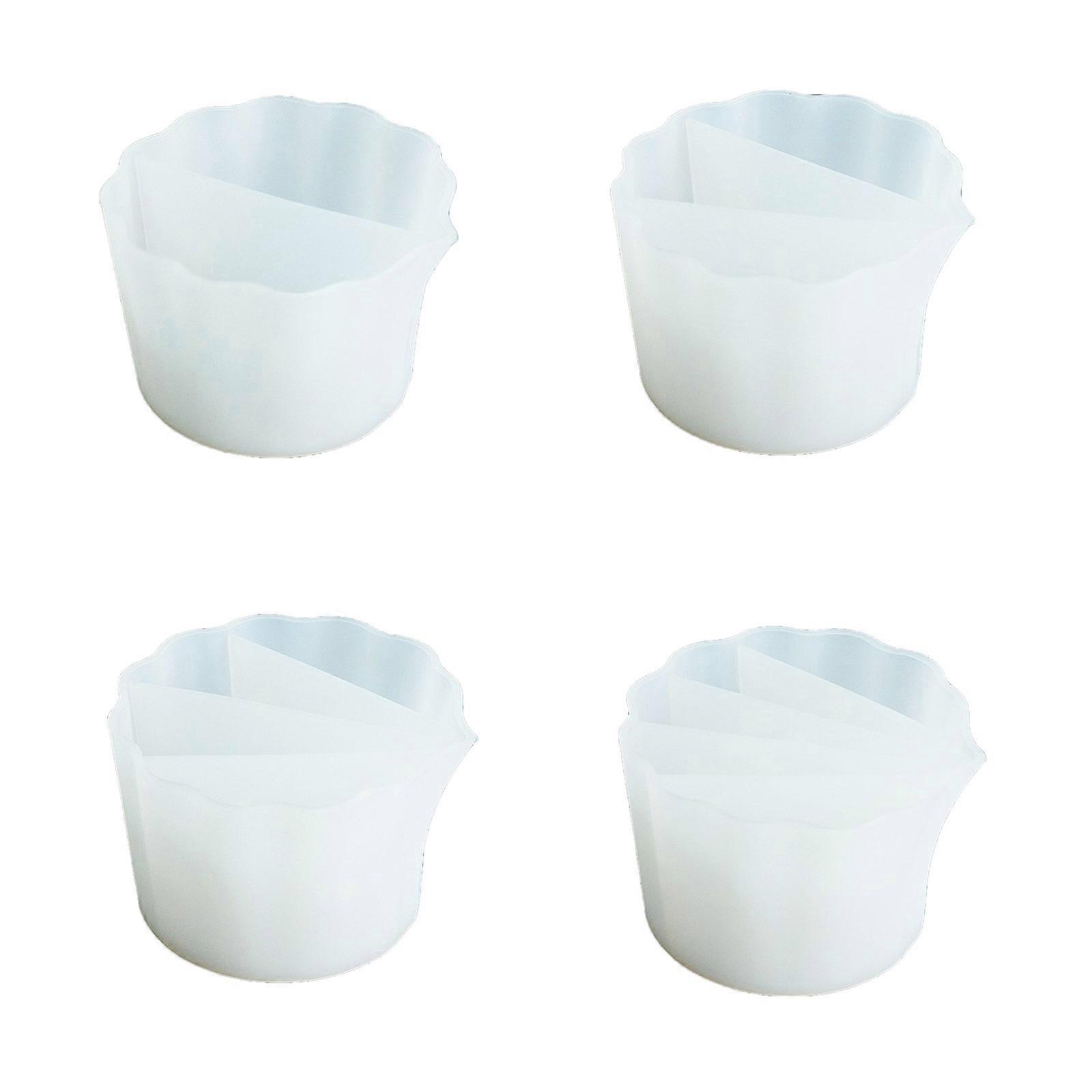 2/3/4/5Grids Silicone Distributing Cup Reusable Resin Mixing Cups Fluid Art for DIY Resin Mold Crafts Drawing Paint Cup