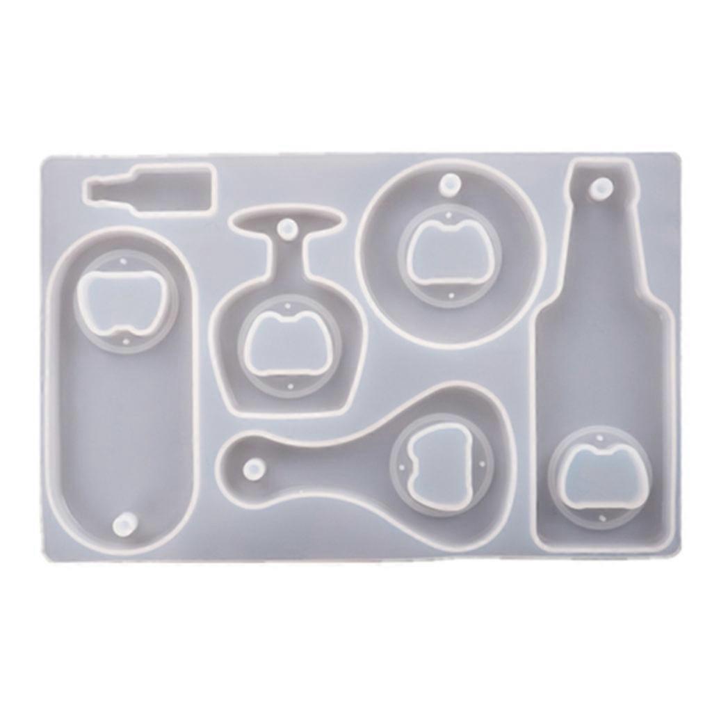 1 Set Bottle Opener Mould Resin Mold Silicone Coaster Molds for Head Shape Epoxy Tray Mold for DIY Tray