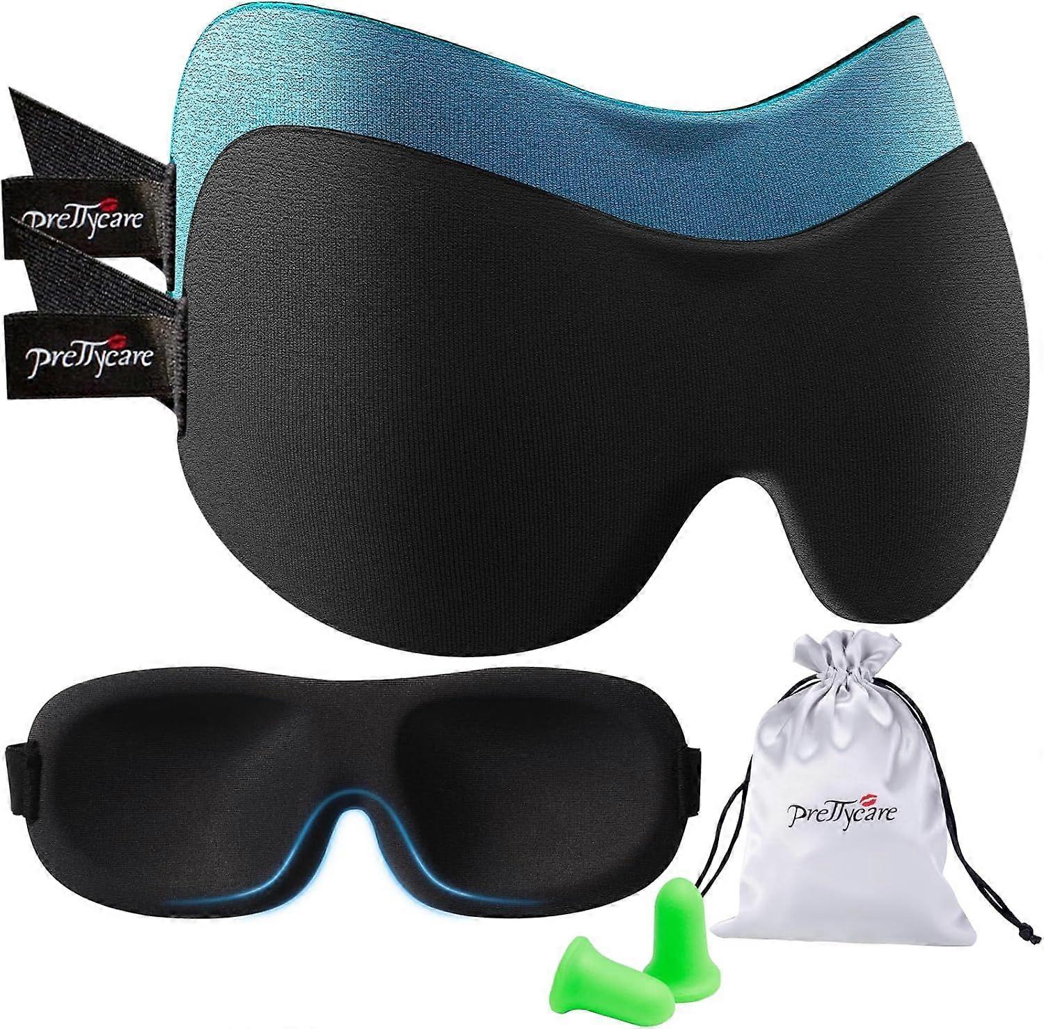 2025 Latest Model 3D Sleep Mask 2 Pack,Eye Mask for Side Sleeper 3D Contoured