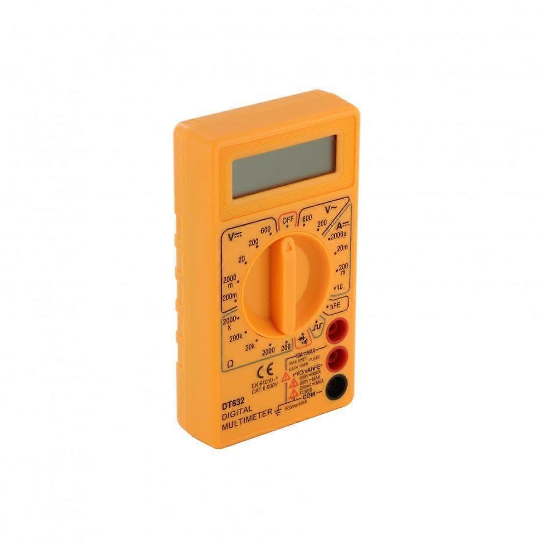 Yellow DT830B Digital Multimeter - Mini Electrician Tester for Voltage/Current