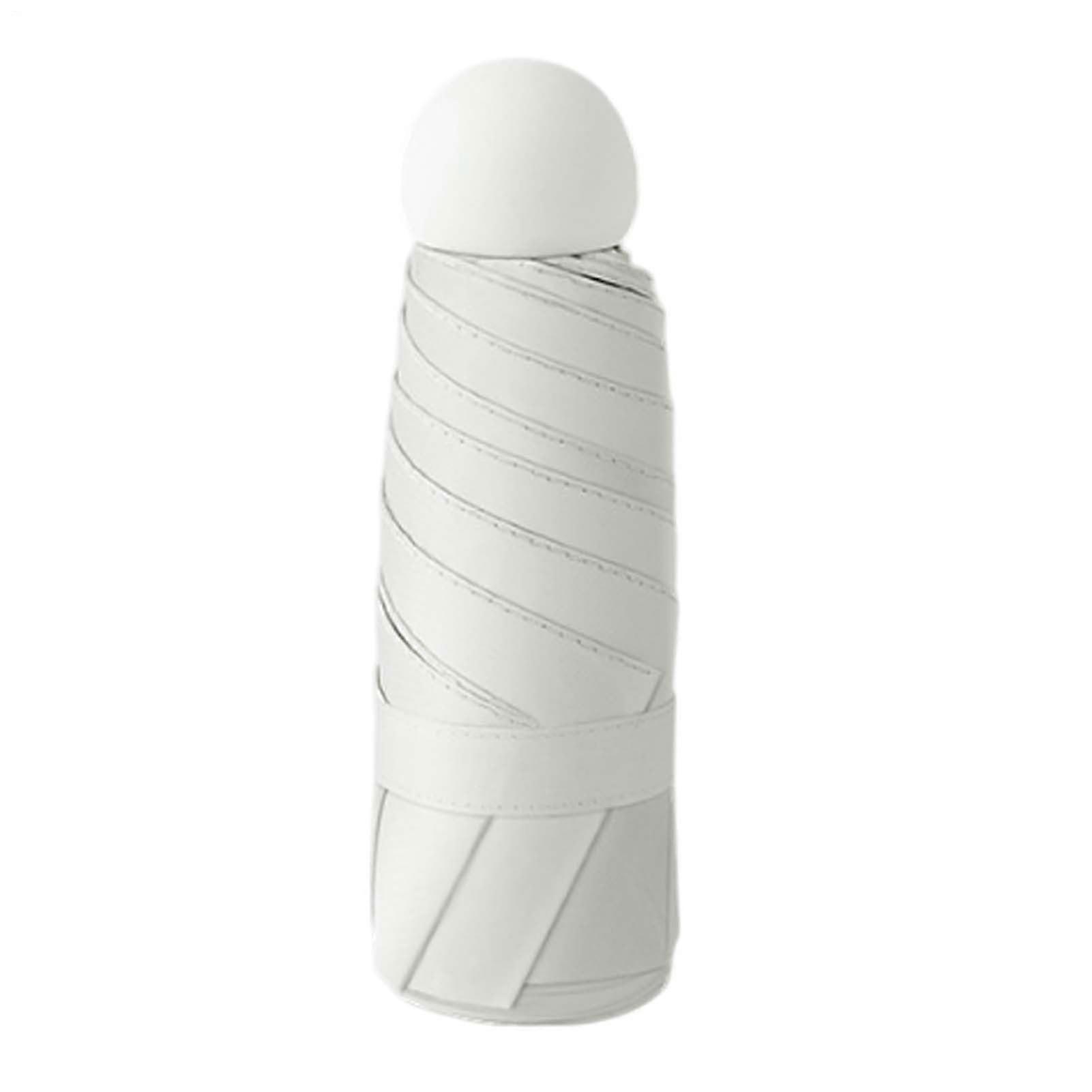Compact UV protection umbrella with 6 reinforced ribs creamcolored