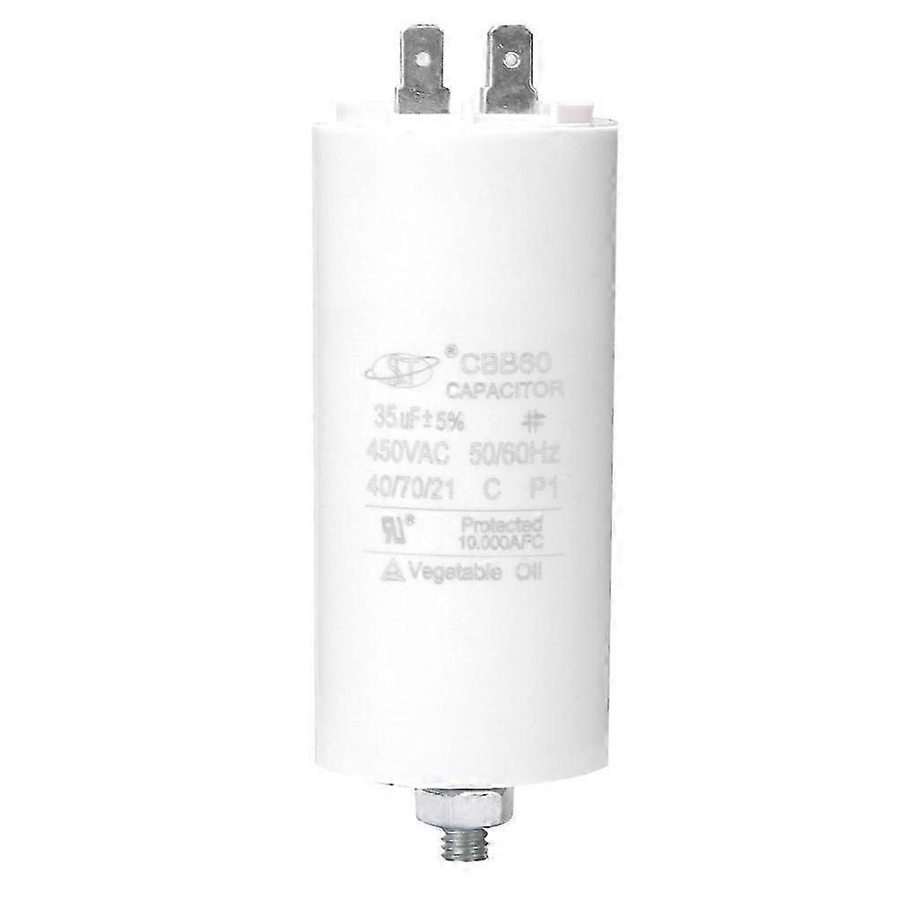 CBB60 450V 35uF Motor Start Run Capacitor with Screw Nut for Washing Machine and Appliances