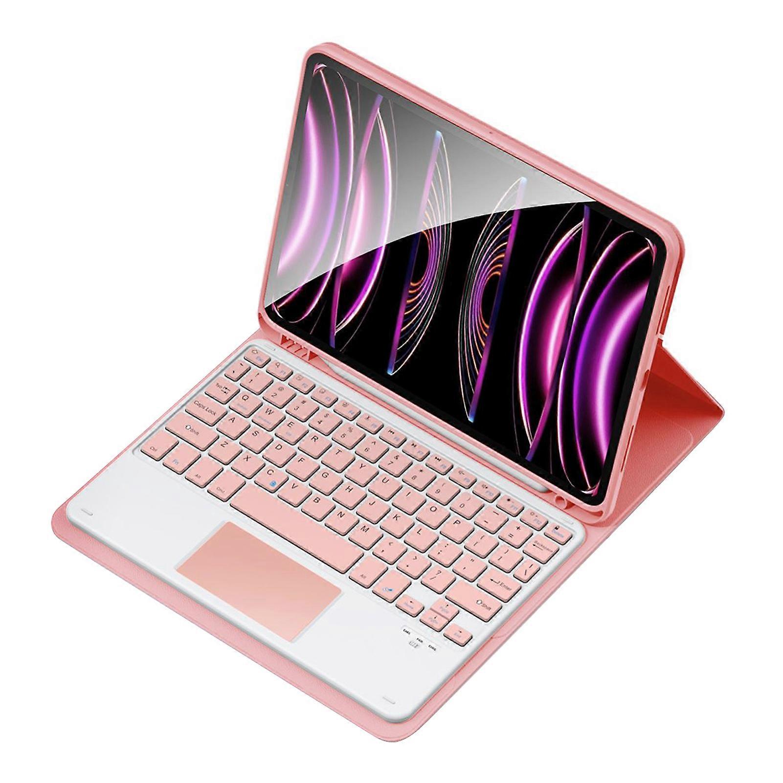 Wireless BT Keyboard USB Keypad with PU Leather Protecting Case for Tablet Compatible with  Air 4 10.9in/ Air5 10.9in/ Pro 11in(2018)/ 11in(2020)/ 11