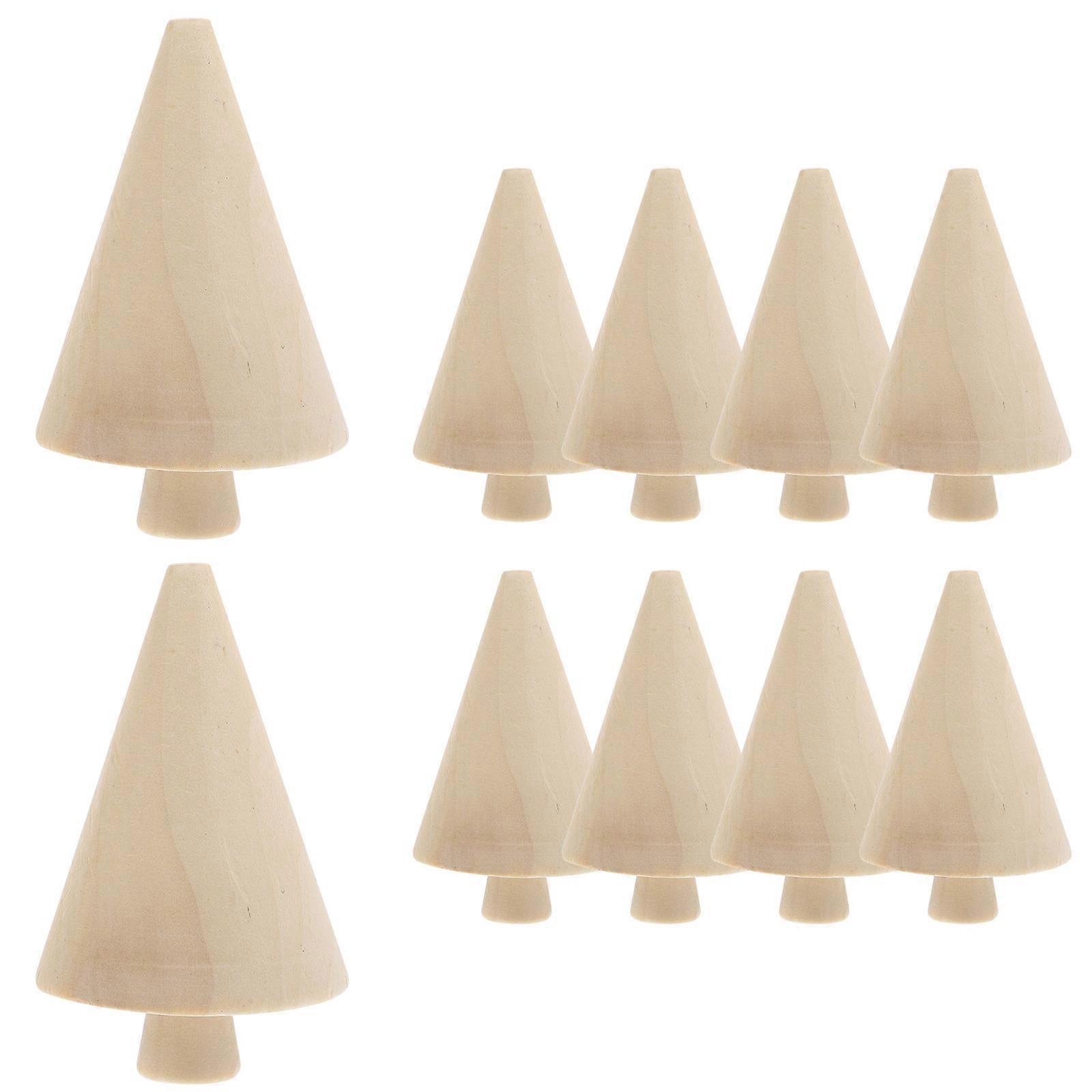Decorative Mini Trees, Unfinished Wood Elements for Crafting and Display