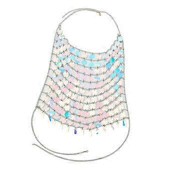 Pailletten Crop Top Dance Wear Outfit Glitter BH Top voor Club Beach Halloween Party
