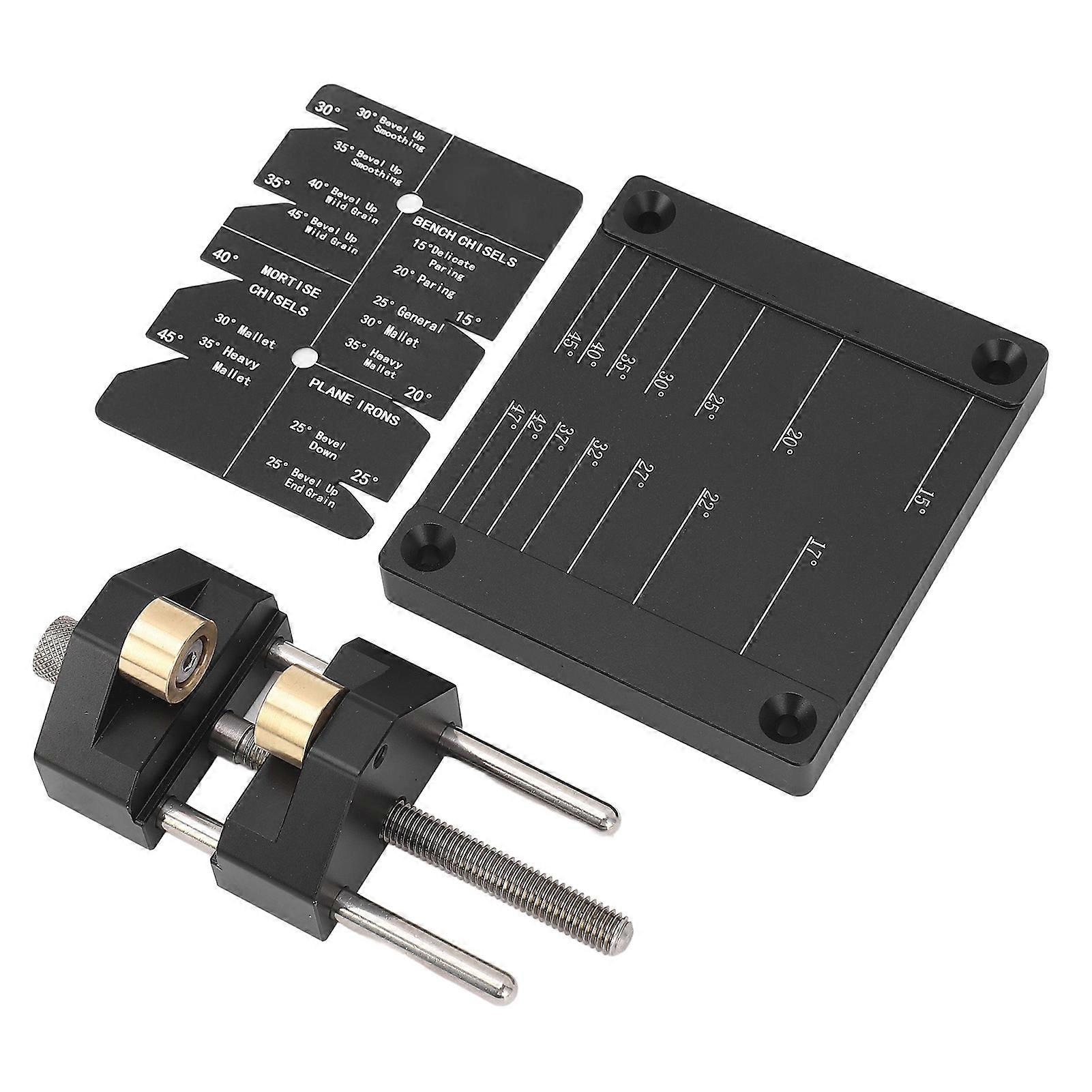 Honing Guide System Woodworking Plane Chisel Sharpening Kit Aluminum Alloy Hand Tool 