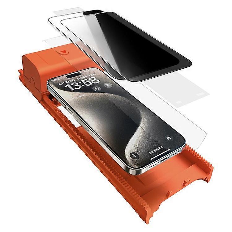 2Pcs Compatible For iPhone 14 Plus Anti-Peep Tempered Glass Screen Protector with Automatic Align Tool