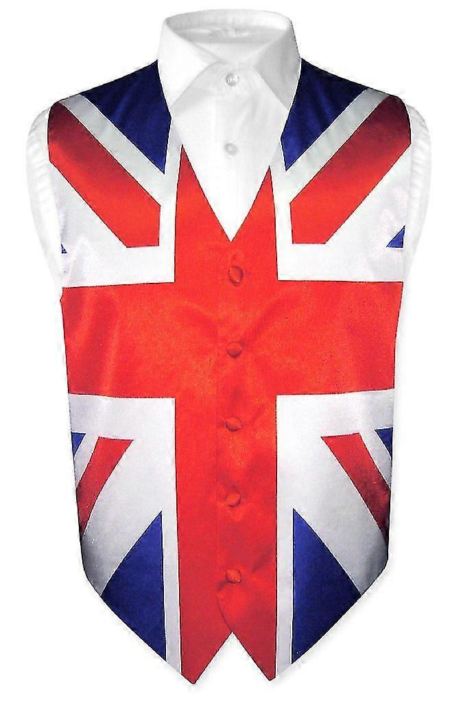 スーツまたはタキシード用のメンズ英国旗ドレスベスト