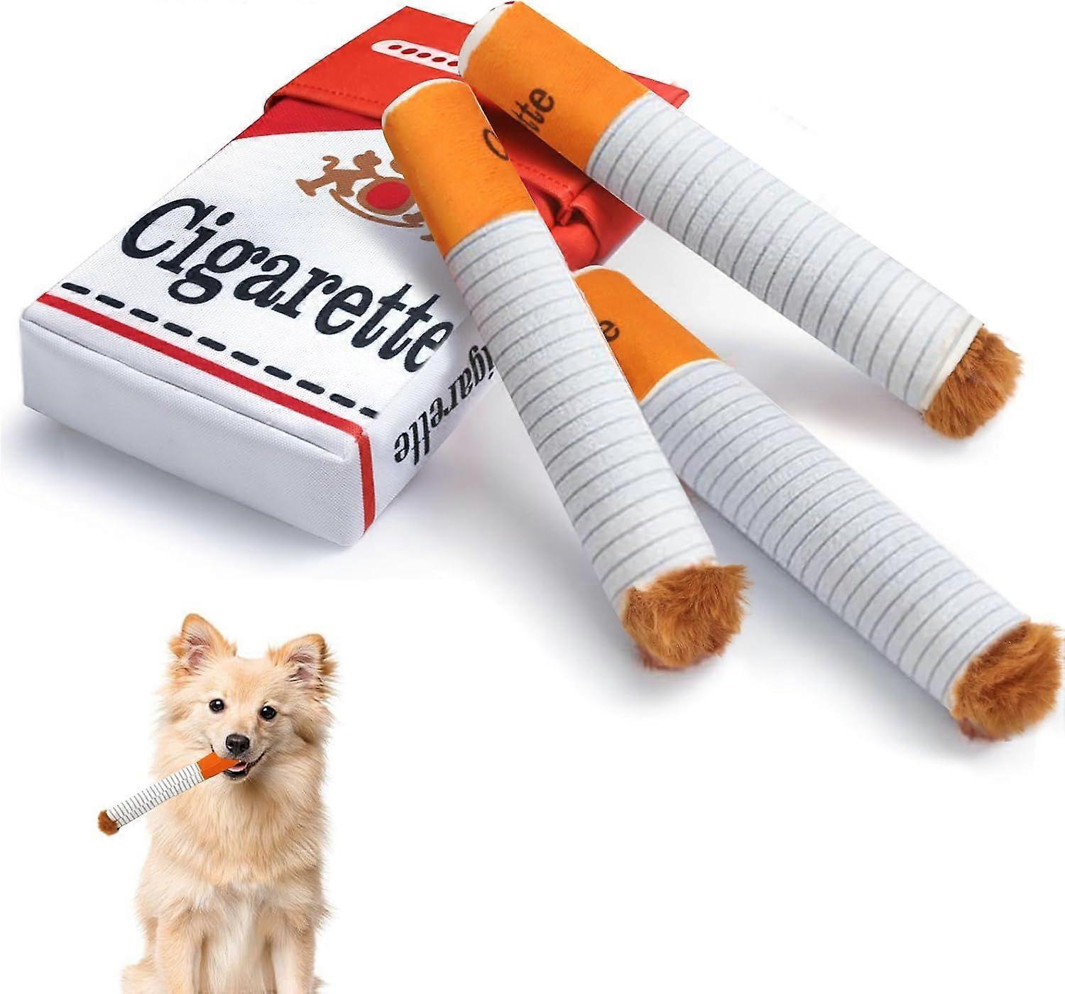 Dogs Interactive Toys, Dog Toys for Boredom, Funny Giggle Squeak Toy Cigarette Shape Interactive Toy
