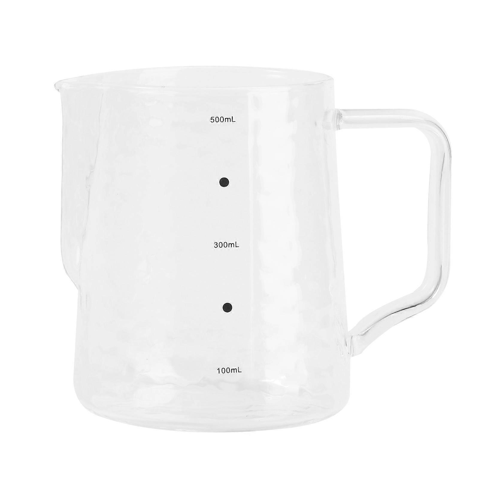 Transparent Glass Measuring Cup for Home Use Lightweight and with Graduated Surface 500ml