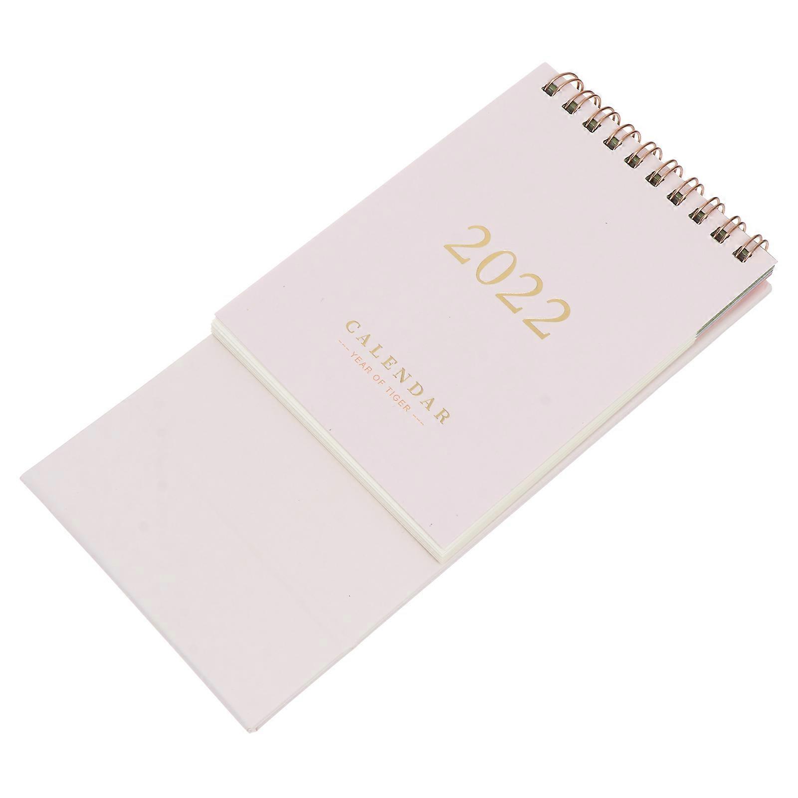 Table Calendar With Notepad Desk Flip Calendar Triangular Shape Office Desk Calendar 16 5X9 5CM 1Pcs