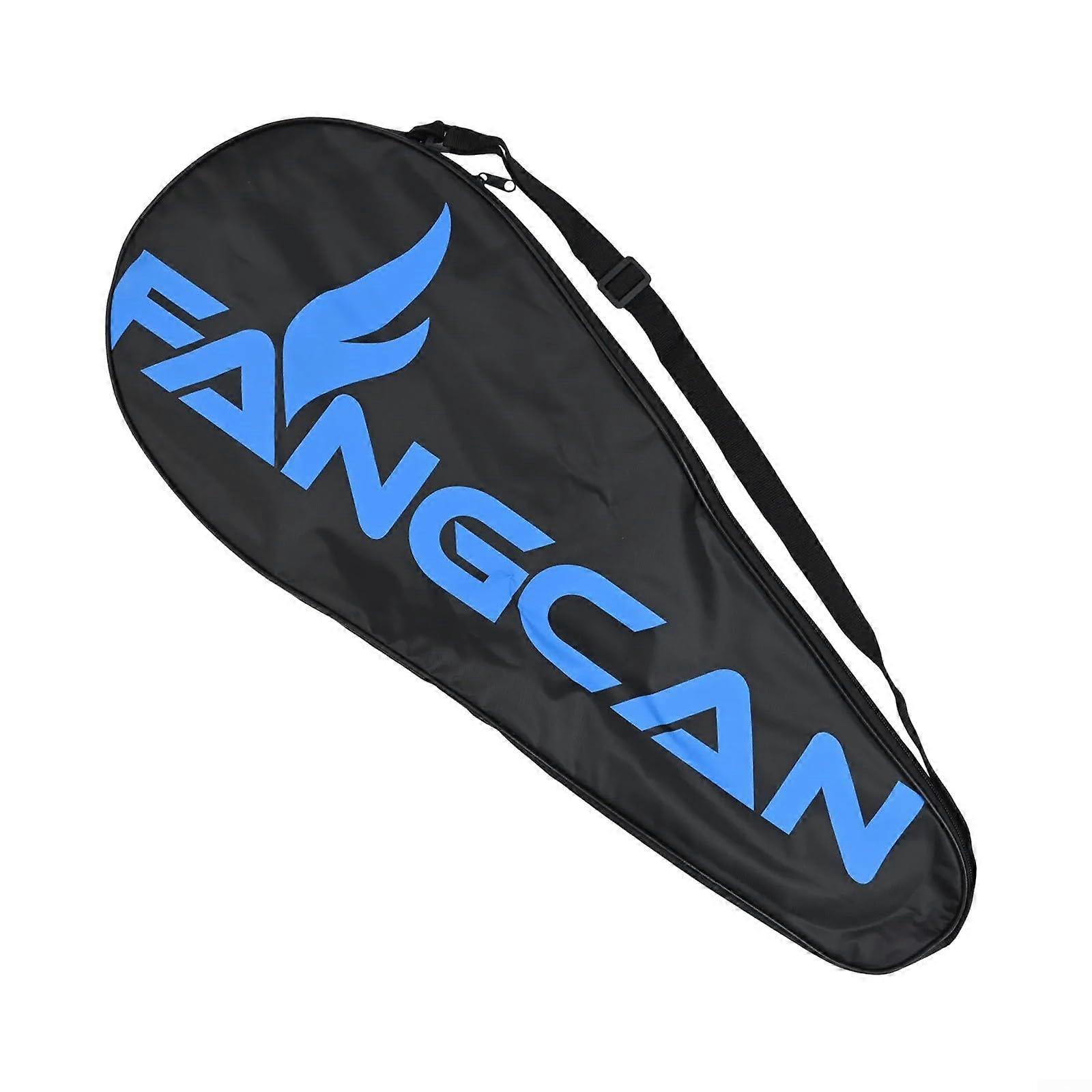 Functional portable tennis racket carrying bag, reliable storage with protective features (blue)