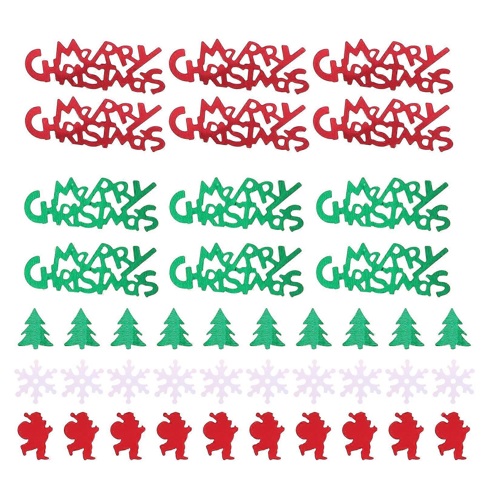 3 Packs Christmas Sequins Confetti with Snowflake Design   Festive Table Decorations in Red and Green Metallic Foil for Holiday Parties,